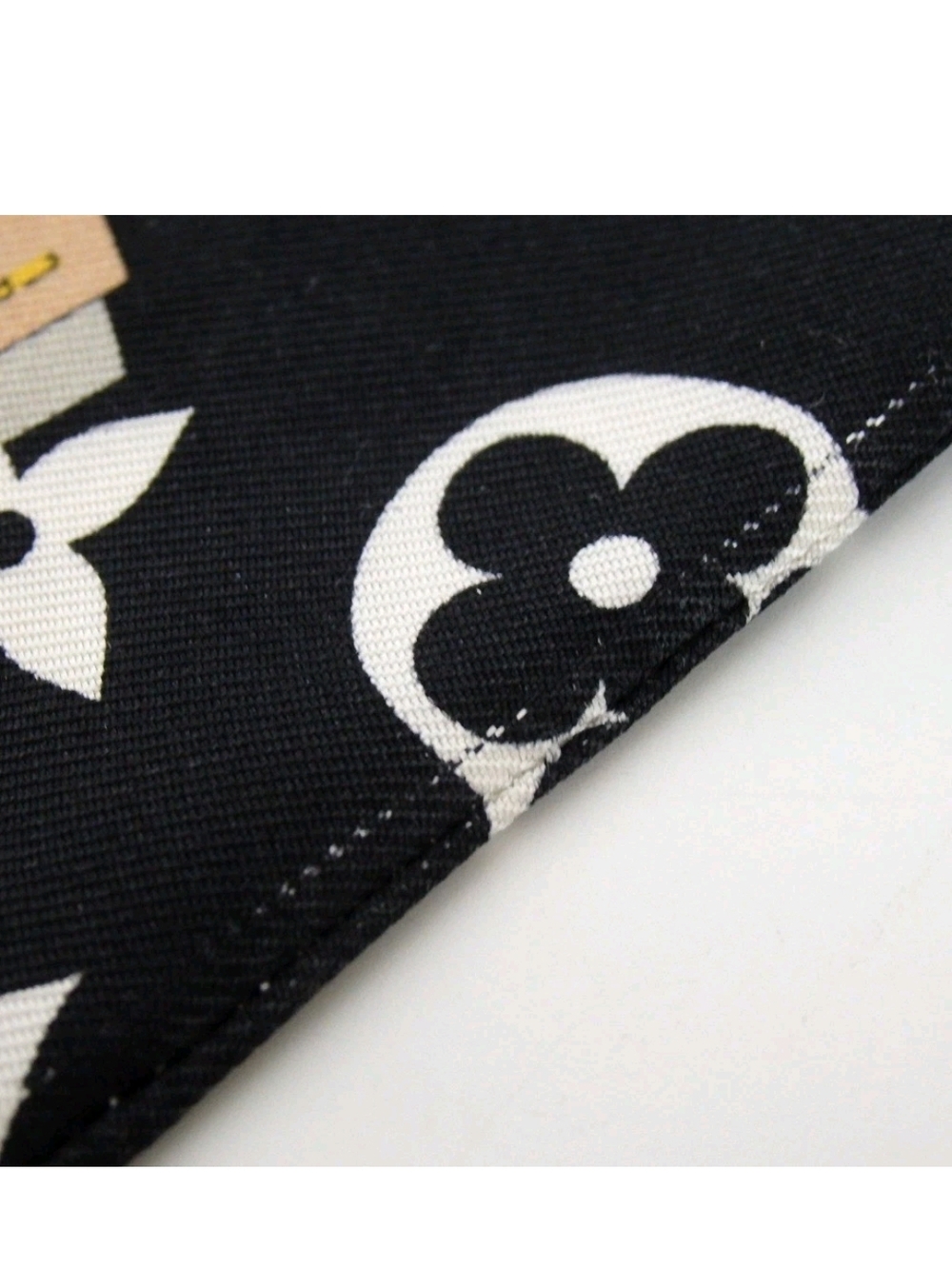Louis Vuitton Black & White Monogram Silk Twilly Scarf - Picture 12 of 15